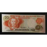 Philippines 20 Piso  1970 UNC