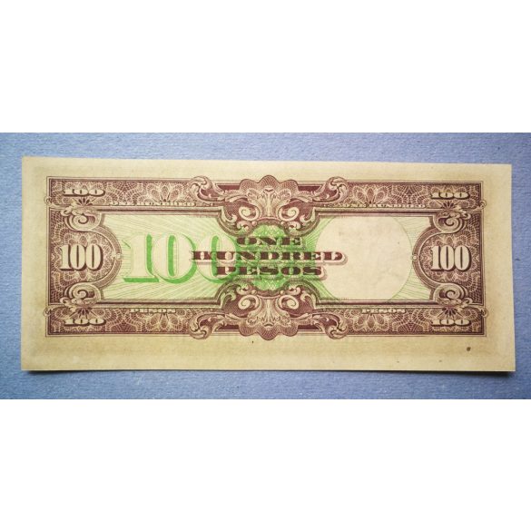 Fülöp-szigetek Japán megszállás 100 Pesos 1944 aUNC