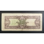 Philippines Japanese Government 100 Pesos 1944 F