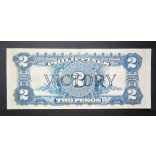 Philippines 2 Pesos 1944 Victory overprint UNC-