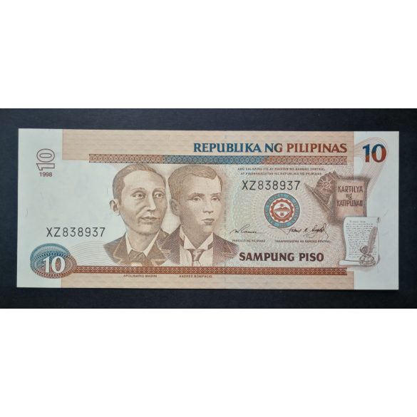 Fülöp-szigetek 10 Piso 1998 UNC