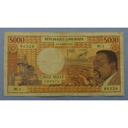 Gabon 5000 Francs 1974 F-