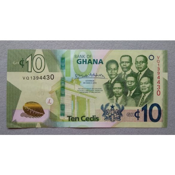 Ghána 10 Cedis 2019 UNC-