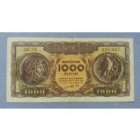 Greece 1000 Drachmai 1950 VF