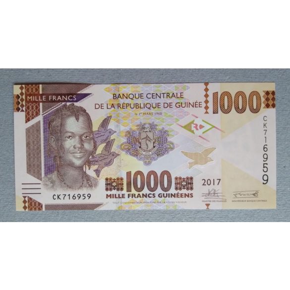 Guinea 1000 Francs 2017 UNC