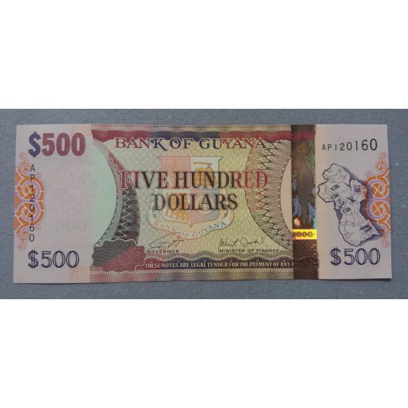 Guyana 500 Dollars 2018 UNC