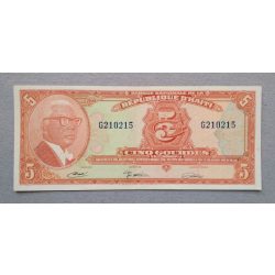 Haiti 5 Gourdes 1967 XF