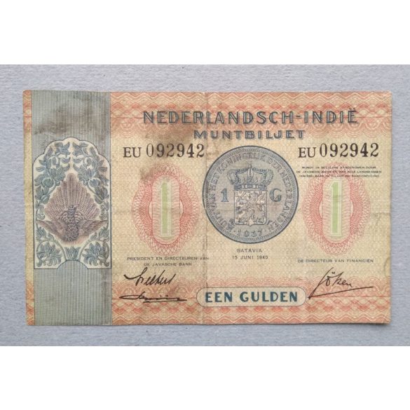 Holland India 1 Gulden 1940 F