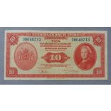 Netherlands Indies 10 Gulden 1943 VF
