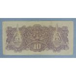Netherlands Indies 10 Roepiah 1944 F