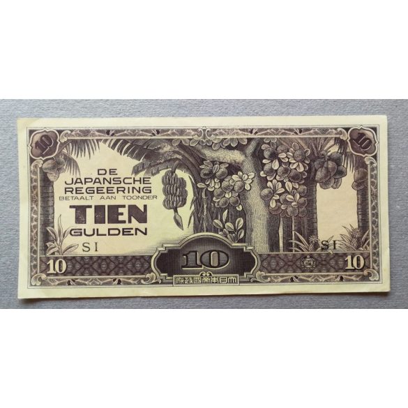 Dutch Indies Japanese Occupation 10 Gulden 1942 VF