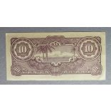 Holland India Japán megszállás 10 Gulden 1942 VF