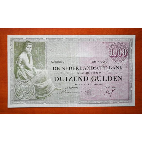  Netherlands 1000 Gulden 1938 F + 