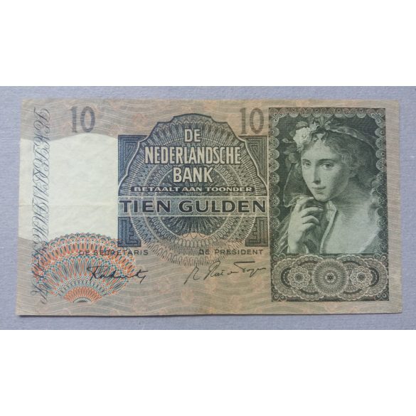 Netherlands 10 Gulden 1942 VF-