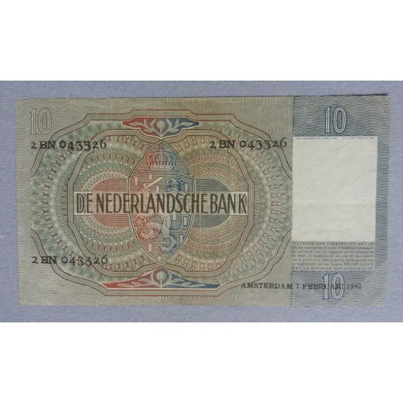 Hollandia 10 Gulden 1942 VF-