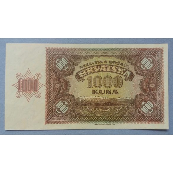 Horvátország 1000 Kuna 1941 AUNC