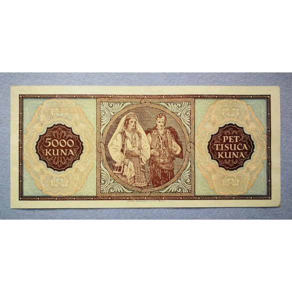 Horvátország 5000 Kuna 1943 UNC