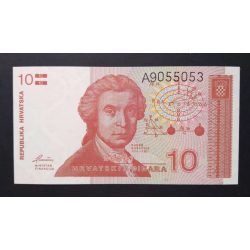 Horvátország 10 Dinara 1991 Unc 