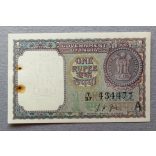 India 1 Rupee 1963 Aunc
