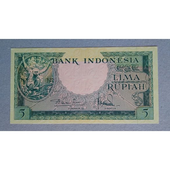 Indonézia 5 Rupiah 1957 VF+