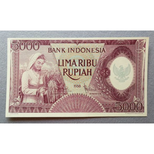 Indonesia 5000 Rupiah 1958 Unc-