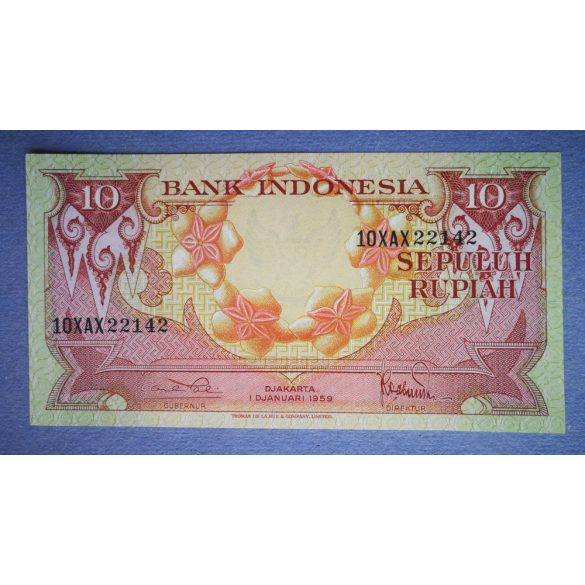 Indonézia 10 Rupiah 1959 UNC