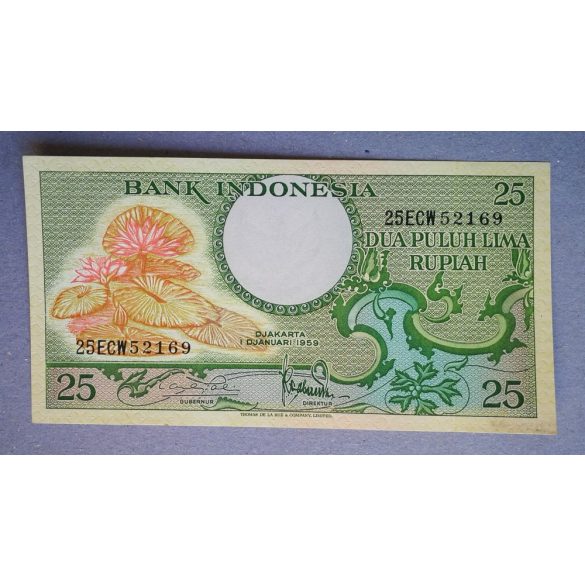 Indonézia 25 Rupiah 1959 Unc