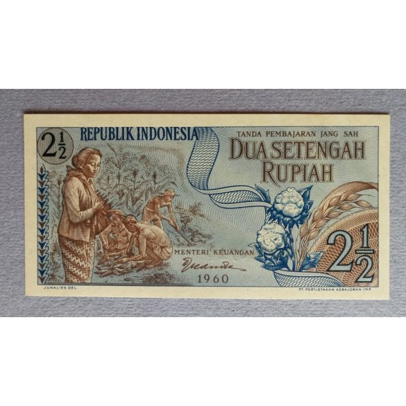 Indonesia 2,5 Rupiah 1960 Unc