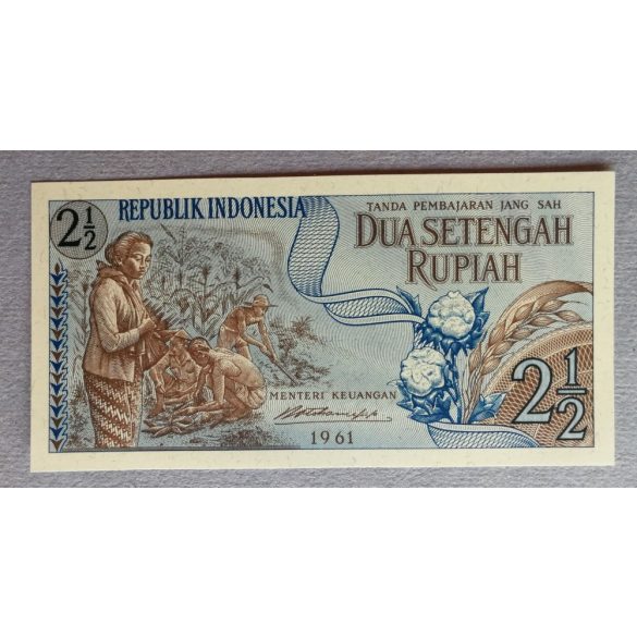 Indonesia 2,5 Rupiah 1961 Unc