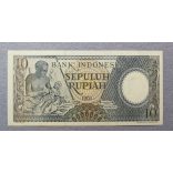 Indonezia 10 Rupiah 1963 Unc