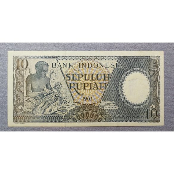 Indonézia 10 Rupiah 1963 Unc