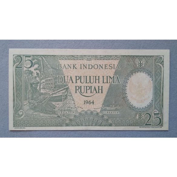 Indonézia 25 Rupiah 1964 aUnc+