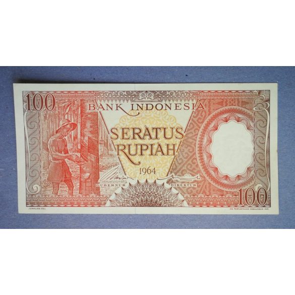 Indonézia 100 Rupiah 1964 Unc-