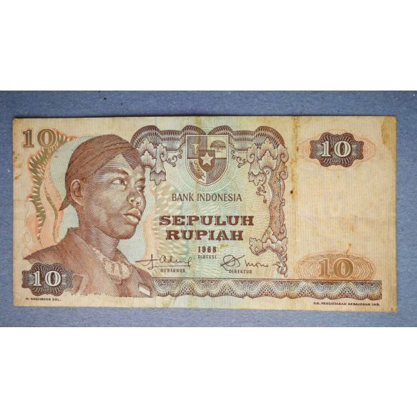 Indonezia 10 Rupiah 1968 F