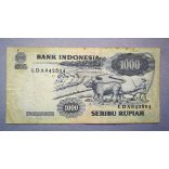 Indonezia 1000 Rupiah 1975 VG+