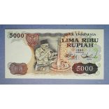 Indonezia 5000 Rupiah 1980 Unc-