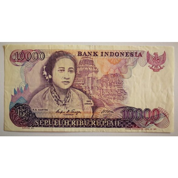 Indonézia 10000 Rupiah 1985 F