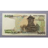 Indonesia 5000 Rupiah 1986 XF