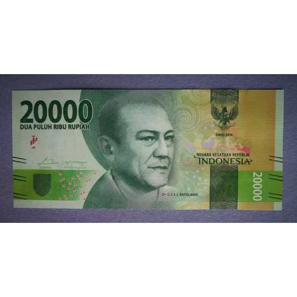 Indonézia 20000 Rupiah 2016 UNC
