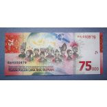 Indonesia 75000 Rupiah 2020 UNC