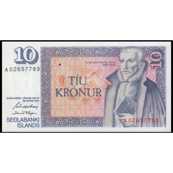 Iceland 10 Kronur 1961/81 UNC