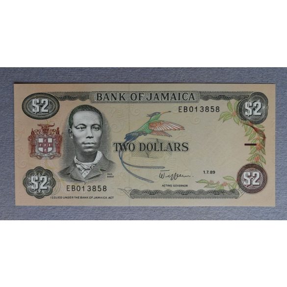 Jamaika 2 Dollars 1989 UNC