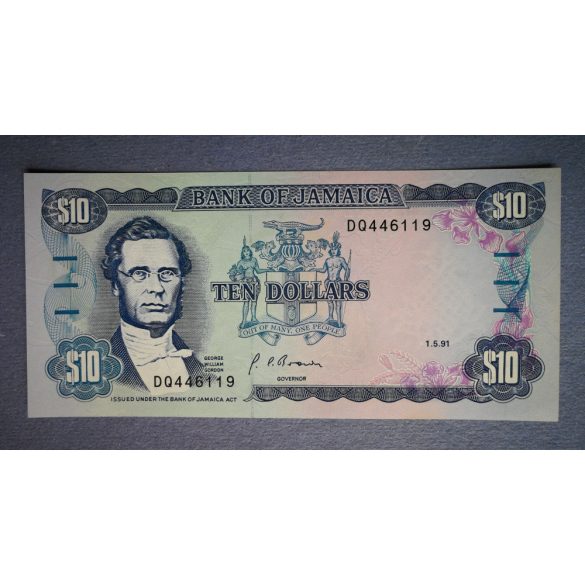 Jamaika 10 Dollars 1991 UNC