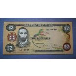 Jamaica 1992 2 Dollars UNC-