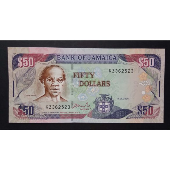 Jamaica 50 Dollars 2005 UNC