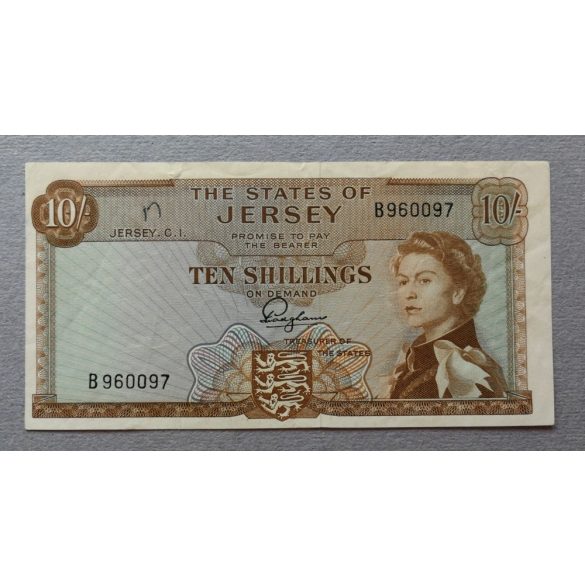 Jersey 10 Shillings 1963 F+