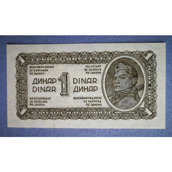 Jugoszlávia 1 Dinar 1944 aUNC