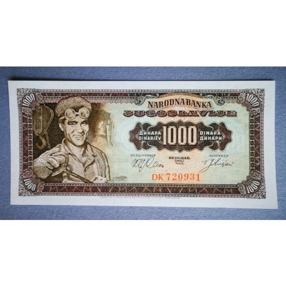 Yugoslavia 1000 Dinara 1963 UNC