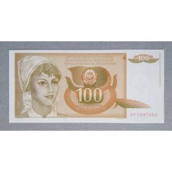 Jugoszlávia 100 Dinara 1990 Unc