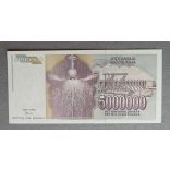 Yugoslavia 5 millió Dinara 1993 XF